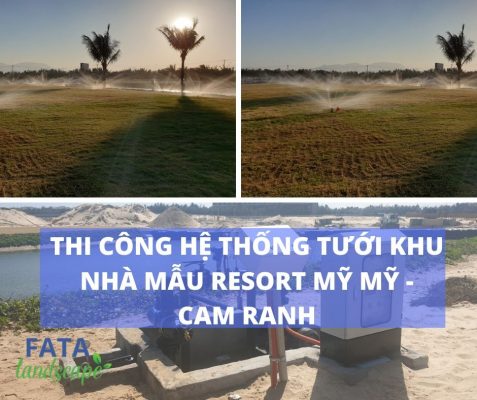 THI CÔNG HỆ THỐNG TƯỚI KHU NHÀ MẪU RESORT MỸ MỸ - CAM RANH